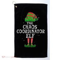 Chaos Coordinator Elf Group Matching Family Christmas Funny Gift Golf Towel thumb 0