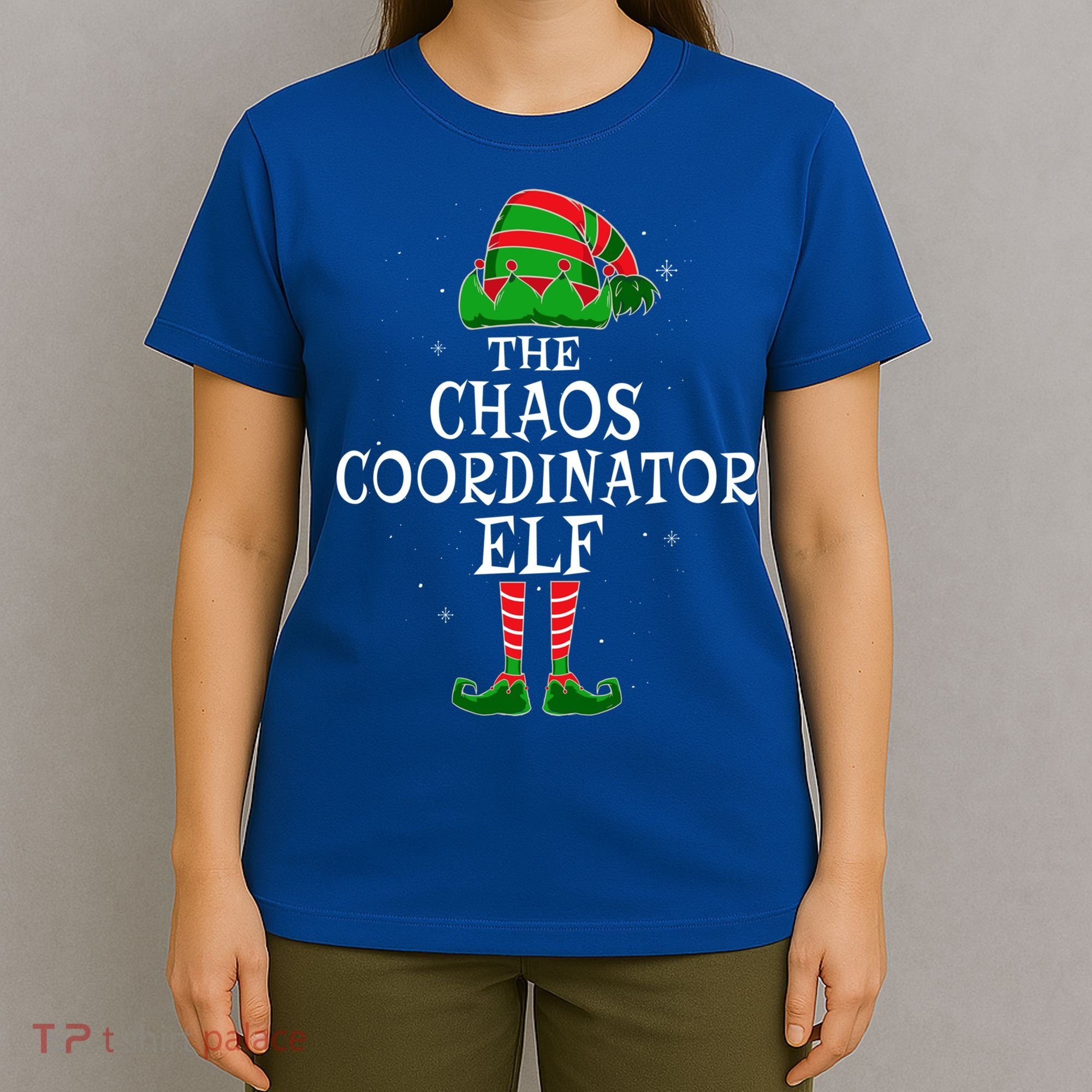 Chaos Coordinator Elf Group Matching Family Christmas Funny Gift T-Shirt