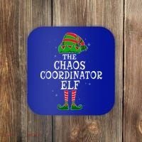 Chaos Coordinator Elf Group Matching Family Christmas Funny Gift Coaster thumb 0