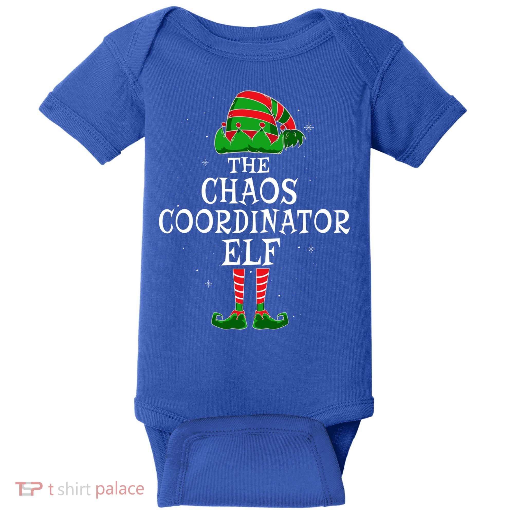 Chaos Coordinator Elf Group Matching Family Christmas Funny Gift Baby Bodysuit