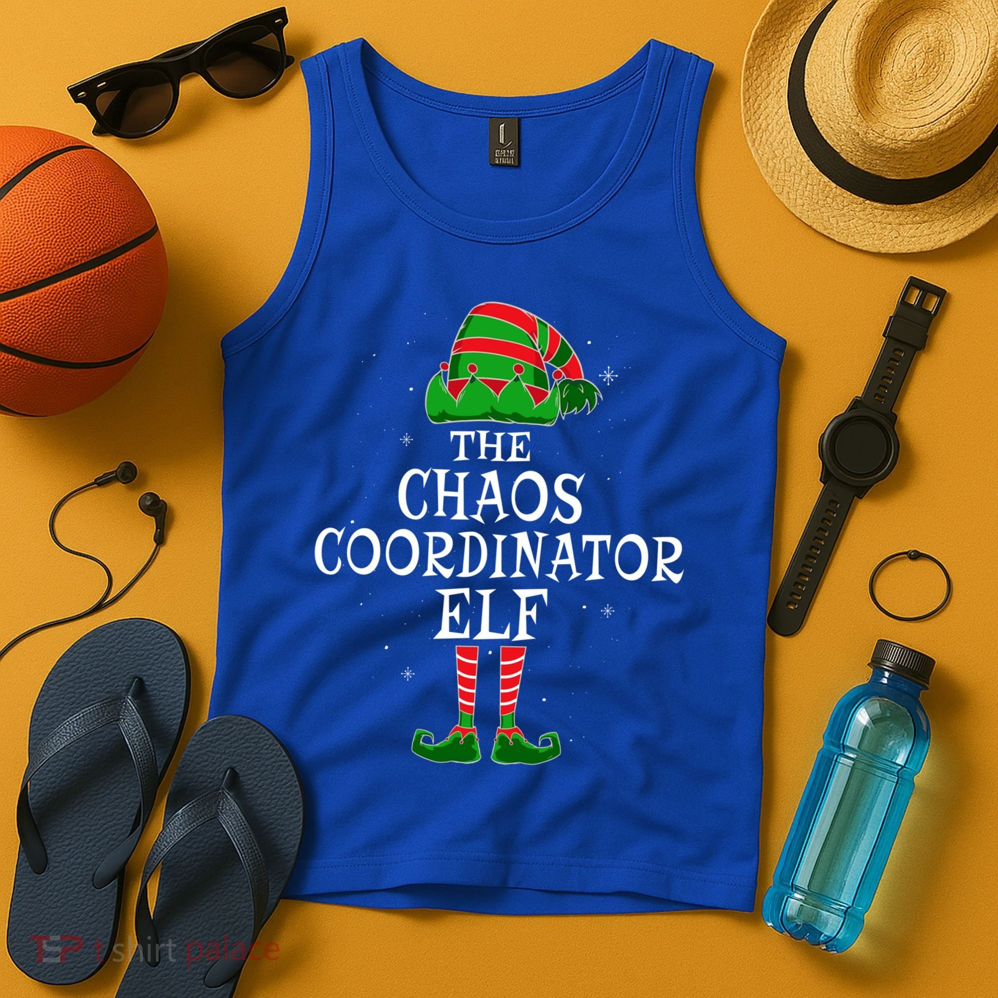Chaos Coordinator Elf Group Matching Family Christmas Funny Gift Tank Top