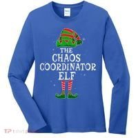 Chaos Coordinator Elf Group Matching Family Christmas Funny Gift Women's Long Sleeve Shirt thumb 0