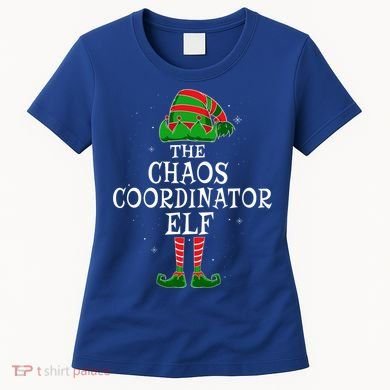 Chaos Coordinator Elf Group Matching Family Christmas Funny Gift Women's T-Shirt