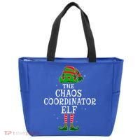 Chaos Coordinator Elf Group Matching Family Christmas Funny Gift Tote Bag thumb 0