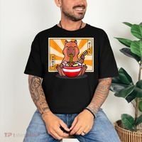 Cute Capybara Eating Ramen Funny Animal Anime Manga Comfort Colors T-Shirt thumb 3