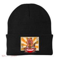 Cute Capybara Eating Ramen Funny Animal Anime Manga Beanie thumb 0