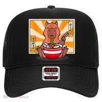 Cute Capybara Eating Ramen Funny Animal Anime Manga Hat thumb 0