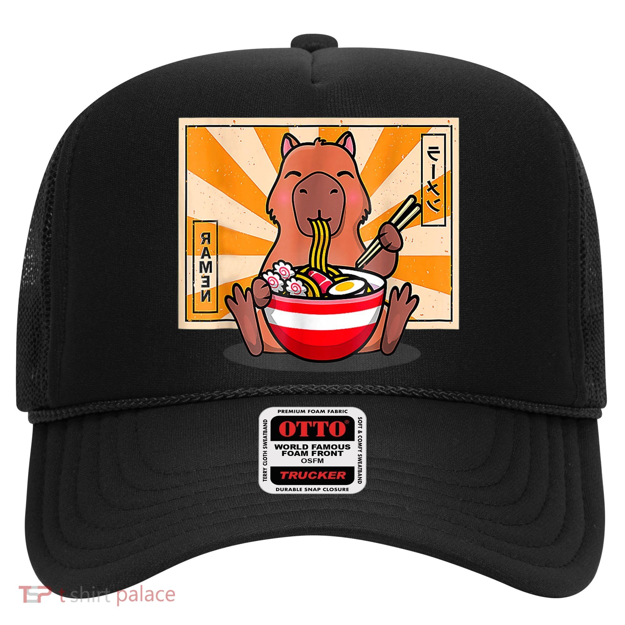 Cute Capybara Eating Ramen Funny Animal Anime Manga Hat