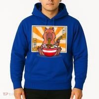 Cute Capybara Eating Ramen Funny Animal Anime Manga Hoodie thumb 2