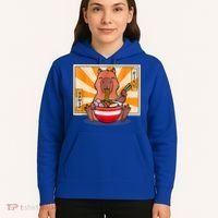 Cute Capybara Eating Ramen Funny Animal Anime Manga Hoodie thumb 5