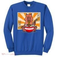 Cute Capybara Eating Ramen Funny Animal Anime Manga Sweatshirt thumb 0