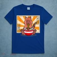 Cute Capybara Eating Ramen Funny Animal Anime Manga T-Shirt thumb 5