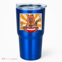 Cute Capybara Eating Ramen Funny Animal Anime Manga Tumbler thumb 0
