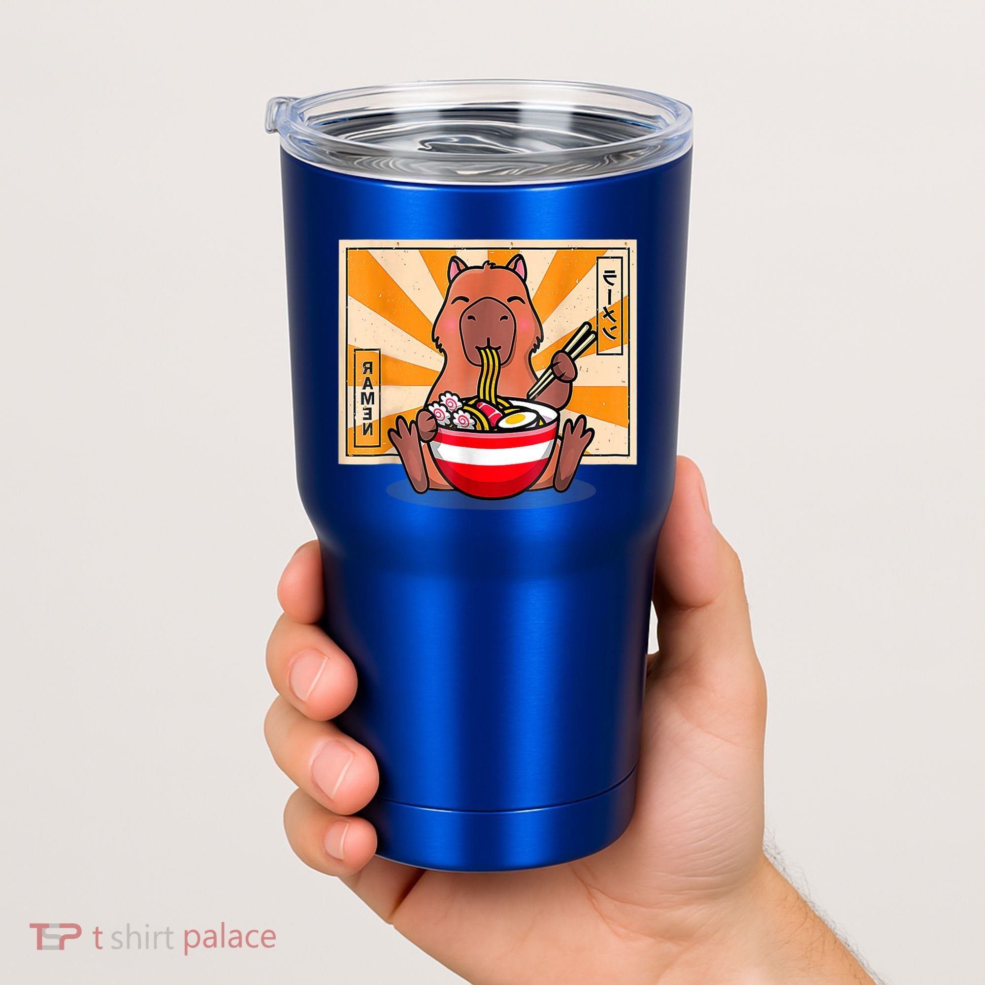 Cute Capybara Eating Ramen Funny Animal Anime Manga Tumbler