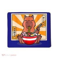 Cute Capybara Eating Ramen Funny Animal Anime Manga Mousepad thumb 0