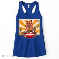 Cute Capybara Eating Ramen Funny Animal Anime Manga Women's Tank Top thumb 0