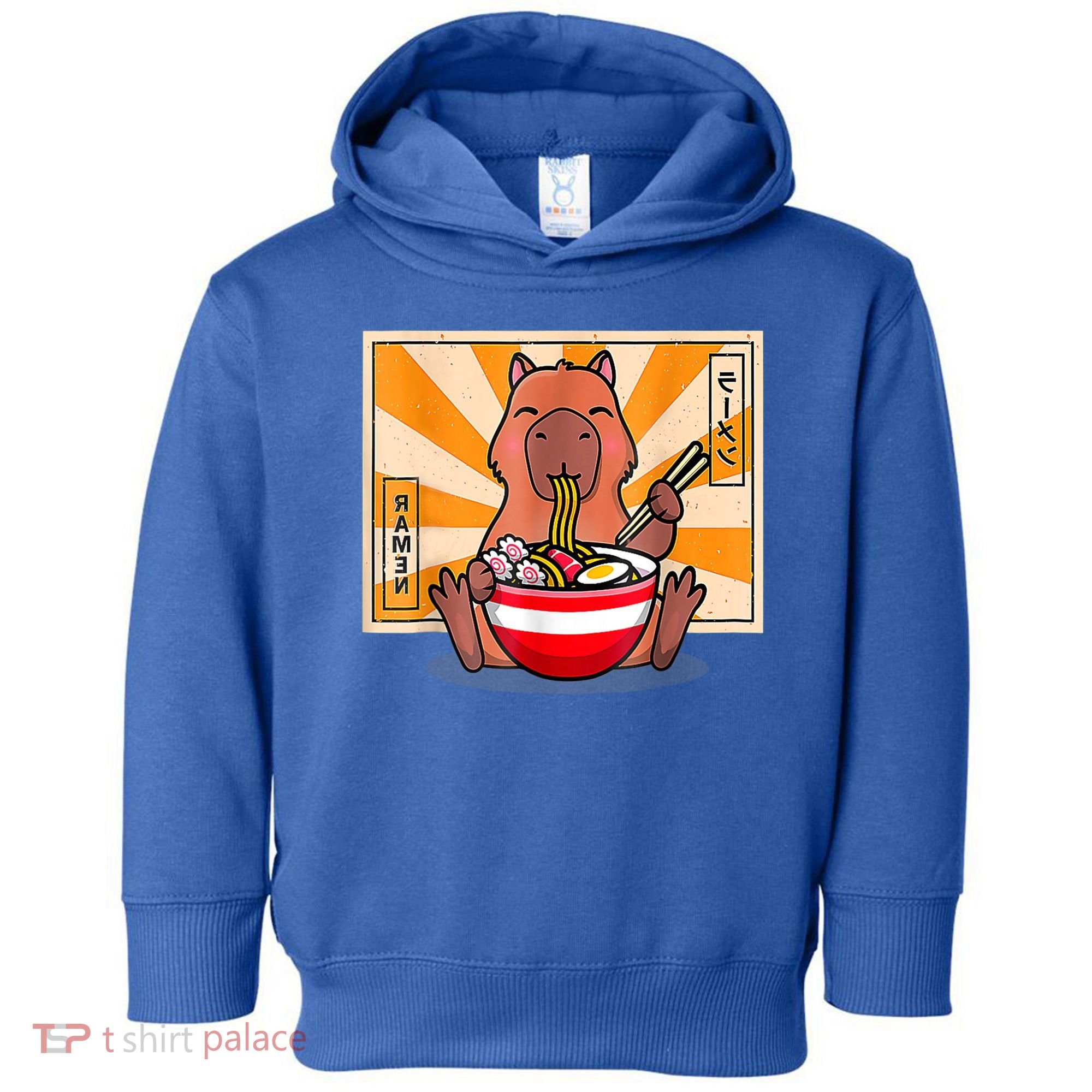 Cute Capybara Eating Ramen Funny Animal Anime Manga Toddler Hoodie