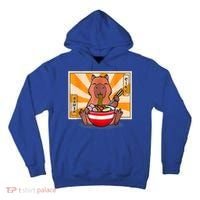Cute Capybara Eating Ramen Funny Animal Anime Manga Tall Hoodie thumb 0