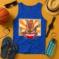 Cute Capybara Eating Ramen Funny Animal Anime Manga Tank Top thumb 4
