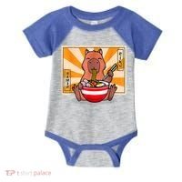 Cute Capybara Eating Ramen Funny Animal Anime Manga Infant Baby Jersey Bodysuit thumb 0