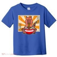 Cute Capybara Eating Ramen Funny Animal Anime Manga Toddler T-Shirt thumb 0