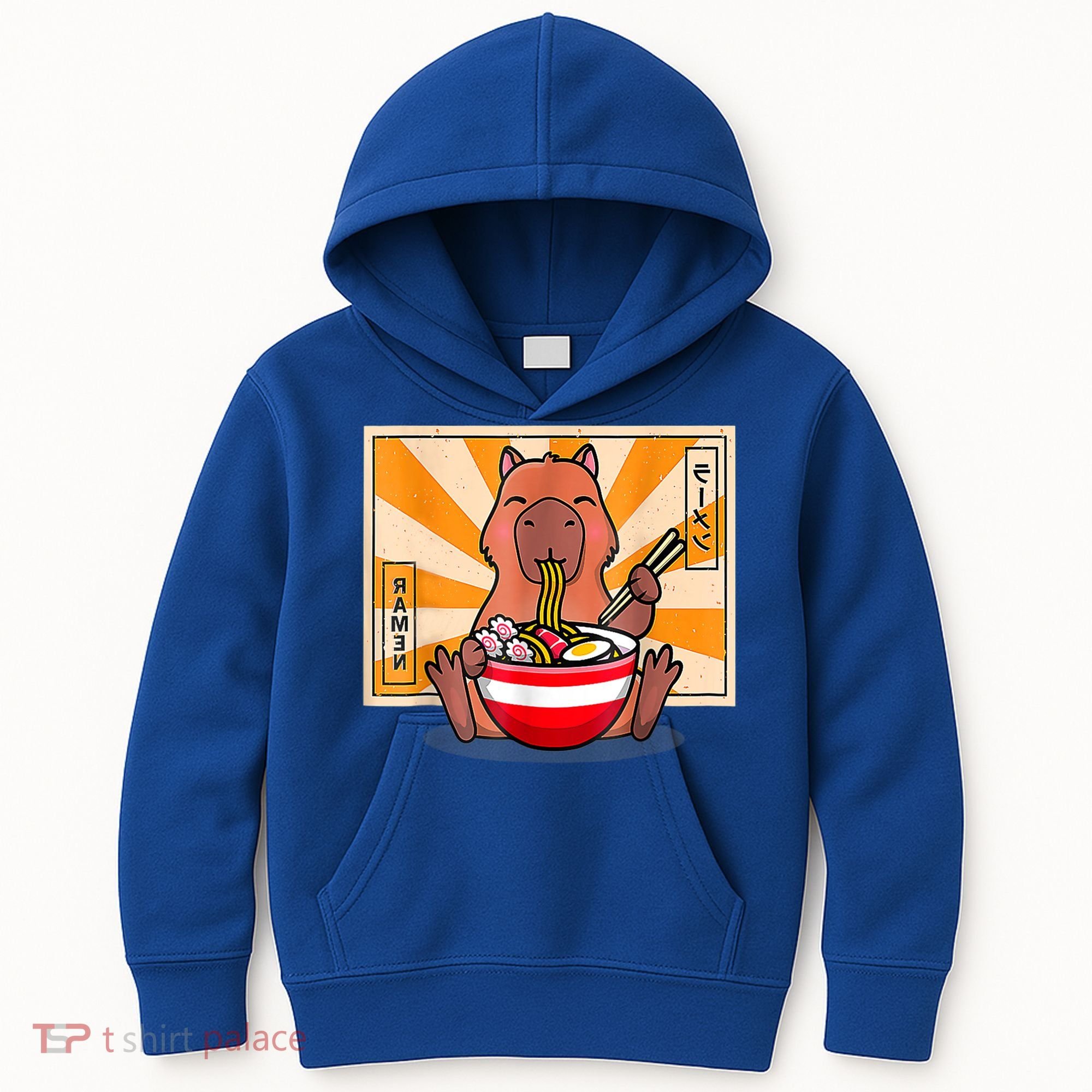 Cute Capybara Eating Ramen Funny Animal Anime Manga Kids Hoodie