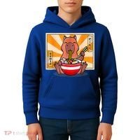 Cute Capybara Eating Ramen Funny Animal Anime Manga Kids Hoodie thumb 4