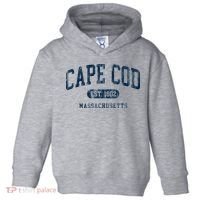 Cape Cod Est 1602 Massachusetts Retro Preppy Throwback Toddler Hoodie thumb 0