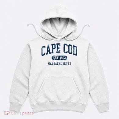 Cape Cod Est 1602 Massachusetts Retro Preppy Throwback Hoodie