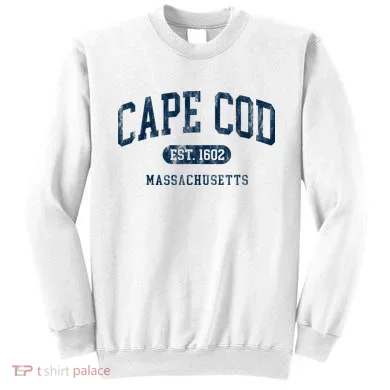 Cape Cod Est 1602 Massachusetts Retro Preppy Throwback Sweatshirt