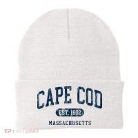 Cape Cod Est 1602 Massachusetts Retro Preppy Throwback Beanie thumb 0