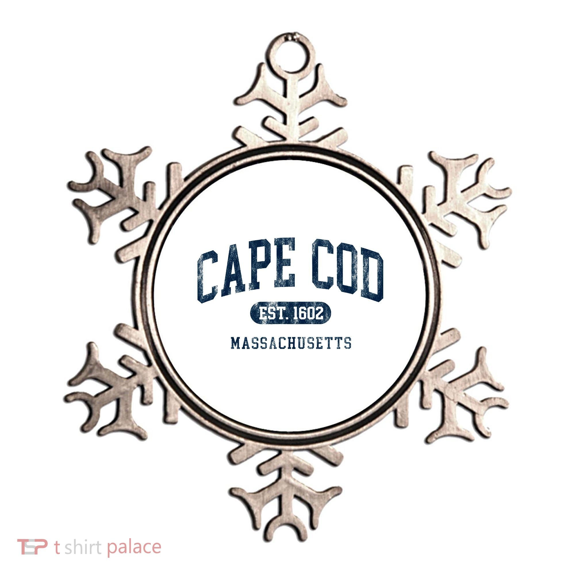 Cape Cod Est 1602 Massachusetts Retro Preppy Throwback Ornament