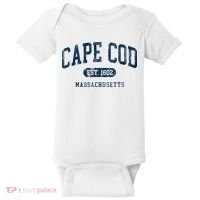 Cape Cod Est 1602 Massachusetts Retro Preppy Throwback Baby Bodysuit thumb 0