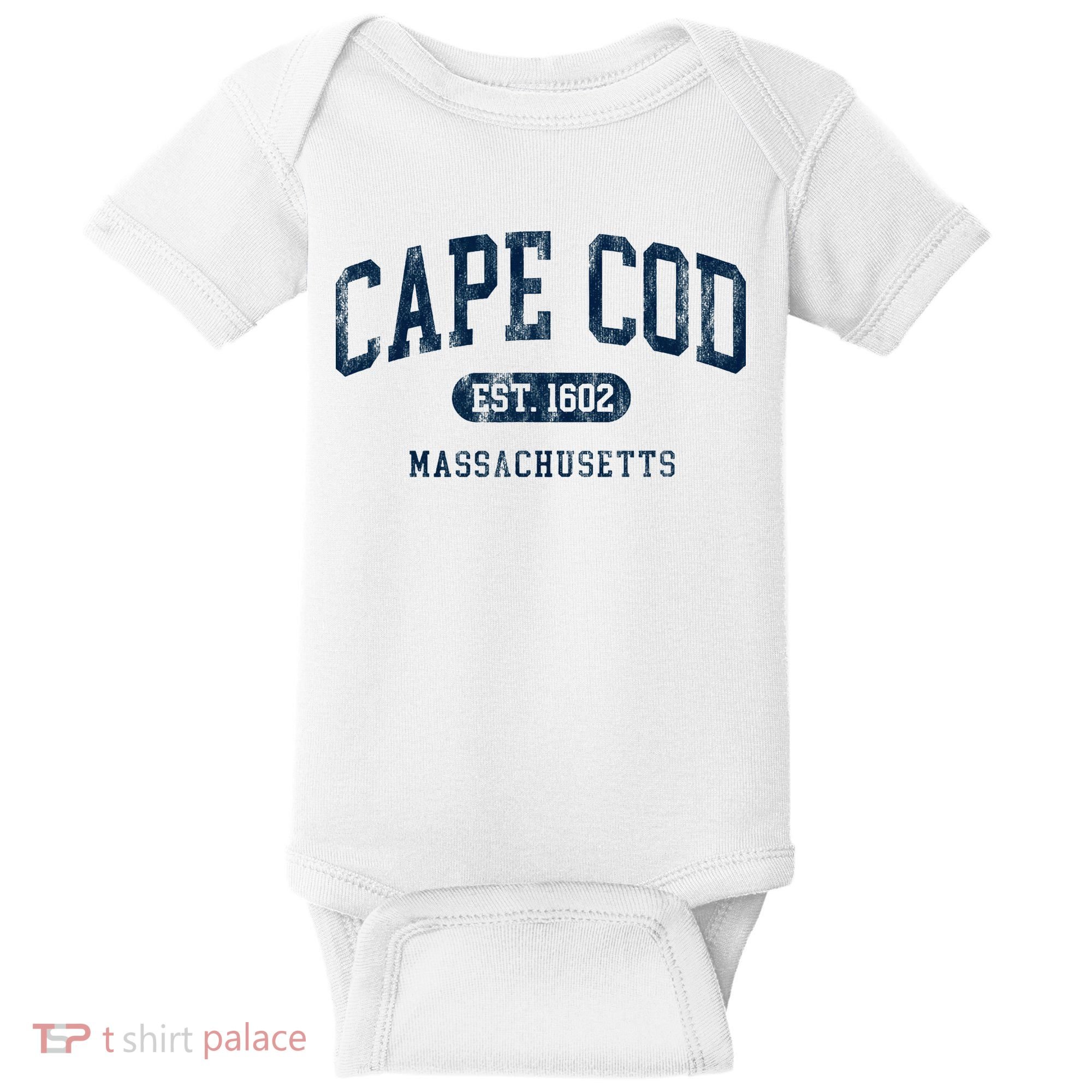Cape Cod Est 1602 Massachusetts Retro Preppy Throwback Baby Bodysuit