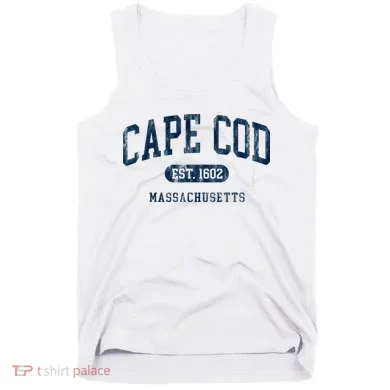 Cape Cod Est 1602 Massachusetts Retro Preppy Throwback Tank Top
