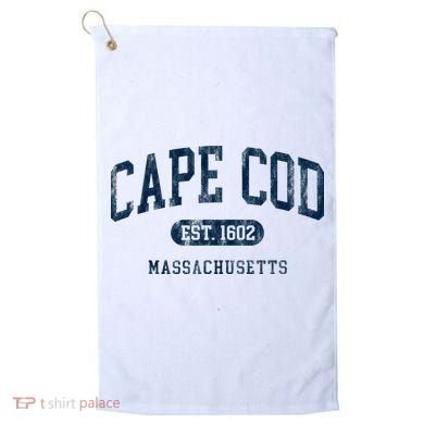 Cape Cod Est 1602 Massachusetts Retro Preppy Throwback Golf Towel
