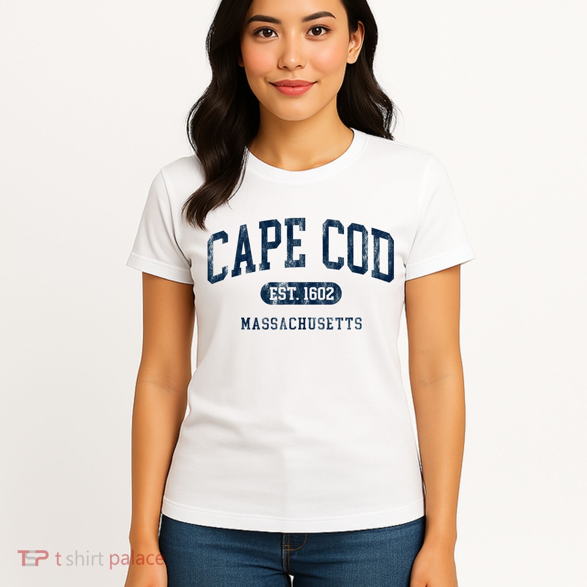 Cape Cod Est 1602 Massachusetts Retro Preppy Throwback Women's T-Shirt
