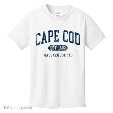Cape Cod Est 1602 Massachusetts Retro Preppy Throwback Kids T-Shirt