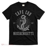 Cape Cod Est 1637 Massachusetts Anchor Vintage Nautical Gift T-Shirt thumb 0