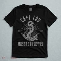Cape Cod Est 1637 Massachusetts Anchor Vintage Nautical Gift T-Shirt thumb 5