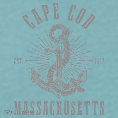 Cape Cod Est 1637 Massachusetts Anchor Vintage Nautical Gift Sueded Cloud Jersey T-Shirt