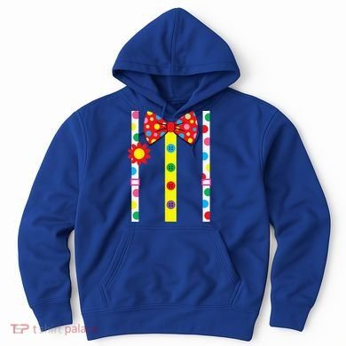 Clown Costume Easy Halloween Vintage Carnival Circus Hoodie