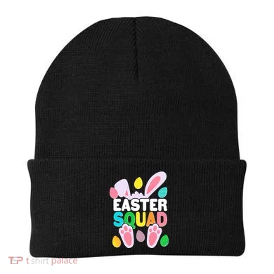 Cute Colorful Easter Squad Easter Bunny Rabbit Eggs Beanie
