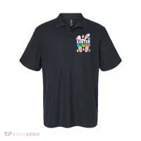 Cute Colorful Easter Squad Easter Bunny Rabbit Eggs Polo thumb 0
