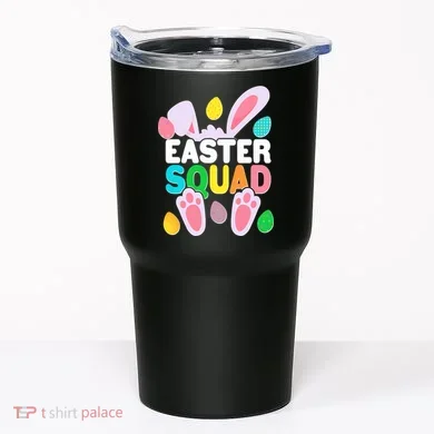 Cute Colorful Easter Squad Easter Bunny Rabbit Eggs Tumbler