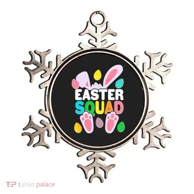 Cute Colorful Easter Squad Easter Bunny Rabbit Eggs Ornament