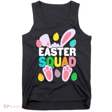 Cute Colorful Easter Squad Easter Bunny Rabbit Eggs Tank Top