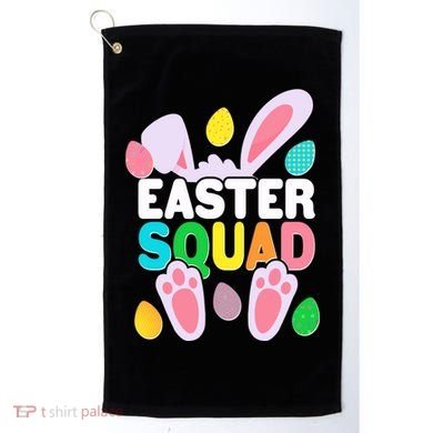 Cute Colorful Easter Squad Easter Bunny Rabbit Eggs Golf Towel