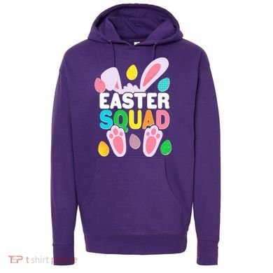 Cute Colorful Easter Squad Easter Bunny Rabbit Eggs Hoodie