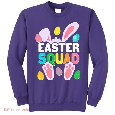 Cute Colorful Easter Squad Easter Bunny Rabbit Eggs Sweatshirt